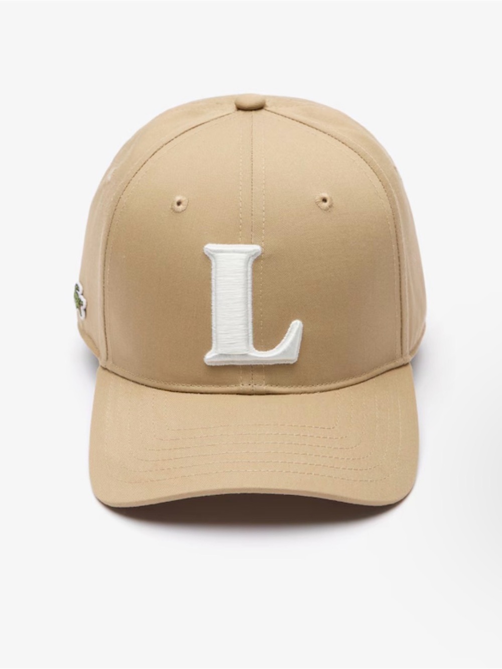 Lacoste Beige Baseball Cap with White 'L' Accent unisex